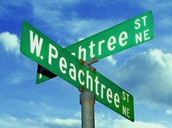 Atlanta street signs, ©2010, Kevin C. Rose/AtlantaPhotos.com